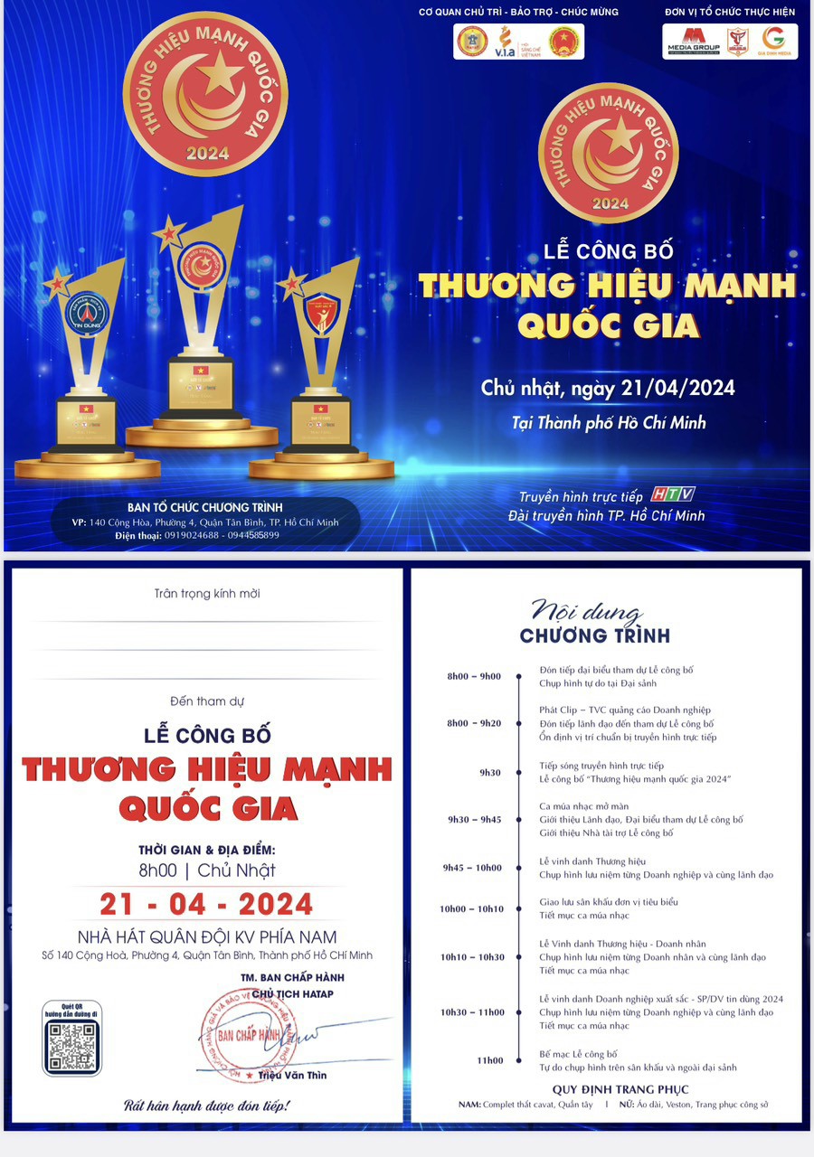 Sự kiện Thanh Bảo CO., LTD – Thương Hiệu Mạnh Quốc Gia 2024